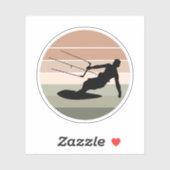 Kitesurfen Kiteboarding Kitesurfen Reiten Windspor Aufkleber (Blatt)