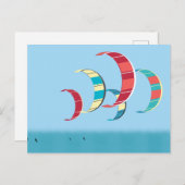 Kitesurfen Postkarte (Vorne/Hinten)