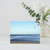 Kitesurfen Postkarte (Stehend Vorderseite)