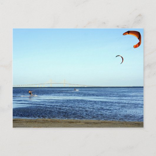 Kitesurfen Postkarte (Vorderseite)