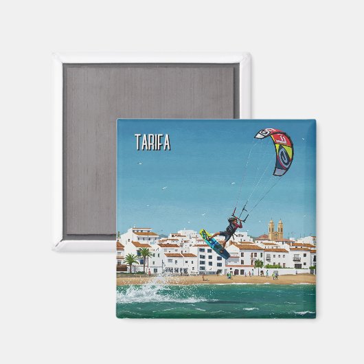 Kitesurfen Tarifa Spanien Magnet (Vorderseite/Rückseite)