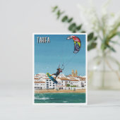 Kitesurfen Tarifa Spanien Postkarte (Stehend Vorderseite)