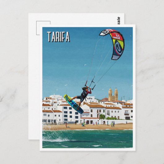 Kitesurfen Tarifa Spanien Postkarte (Vorne/Hinten)
