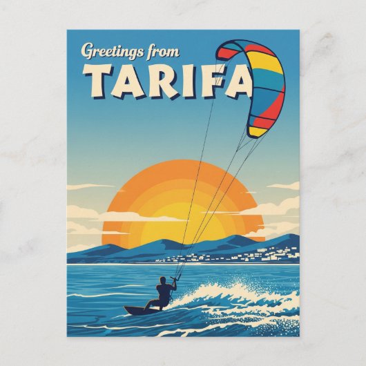 Kitesurfen Tarifa Spanien Postkarte (Vorderseite)