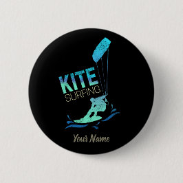 Kitesurfen Vintag Kiteboarder Kitesurfen Button