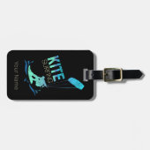 Kitesurfen Vintag Kiteboarder Kitesurfen Gepäckanhänger (Vorderseite horizontal)