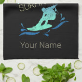 Kitesurfen Vintag Kiteboarder Kitesurfen Geschirrtuch (Gefaltet)