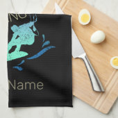 Kitesurfen Vintag Kiteboarder Kitesurfen Geschirrtuch (Viertel Falte)