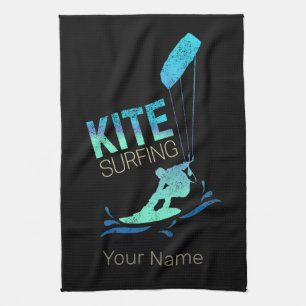 Kitesurfen Vintag Kiteboarder Kitesurfen Geschirrtuch