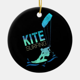 Kitesurfen Vintag Kiteboarder Kitesurfen Keramik Ornament