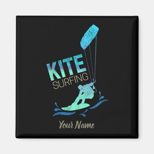 Kitesurfen Vintag Kiteboarder Kitesurfen Magnet (Vorne)