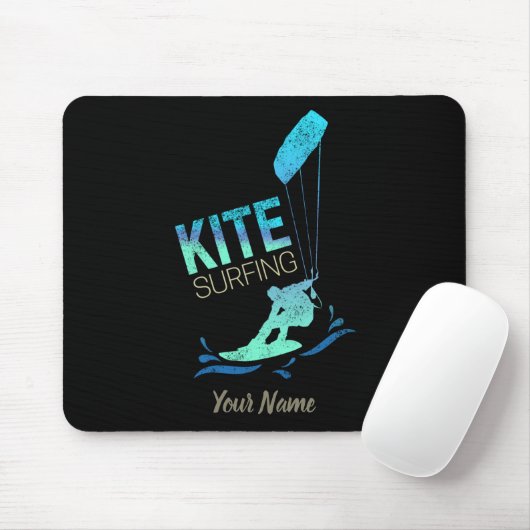 Kitesurfen Vintag Kiteboarder Kitesurfen Mousepad (Mit Mouse)