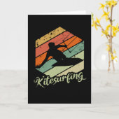 Kitesurfen Vintag Retro Drachengeschenk Karte (Gelbe Blume)