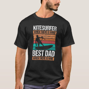 Kitesurfen Vintag Vatertag Vater Papa Kitesurfe T-Shirt
