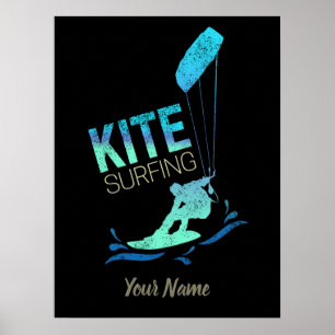 Kitesurfen Vintage-Kiteboarder-Kitesurfen Poster