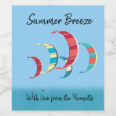 Kitesurfen Weinetikett (Einzelnes Label)