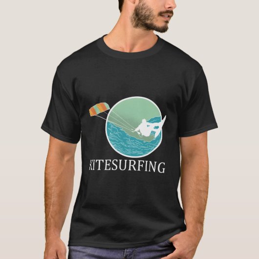 Kitesurfer auf Surfbrett Kiteboarding Kitesurfing T-Shirt (Vorderseite)