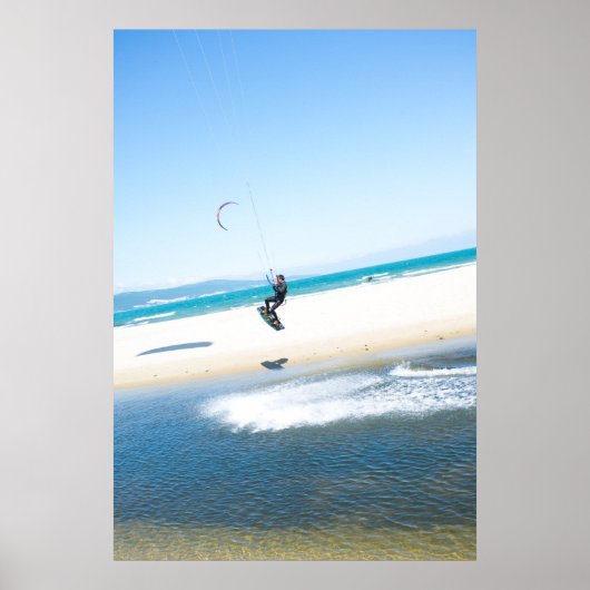Kitesurfer fördert Luft Poster (Vorne)