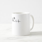Kitesurfer Heartbeat Kitesurfing Pulse Kiting Kaffeetasse (VorderseiteRechts)