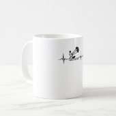Kitesurfer Heartbeat Kitesurfing Pulse Kiting Kaffeetasse (Vorderseite Links)