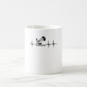 Kitesurfer Heartbeat Kitesurfing Pulse Kiting Kaffeetasse (Mittel)
