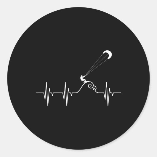 Kitesurfer Hebeat Kiteboard Kitesurfing Kiteboard Runder Aufkleber (Vorderseite)