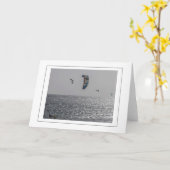Kitesurfer mit Grußkarte Karte (Gelbe Blume)