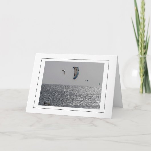 Kitesurfer mit Grußkarte Karte (Vorderseite)