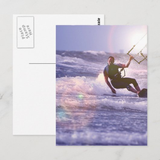 Kitesurfer Postcard Postkarte (Vorne/Hinten)