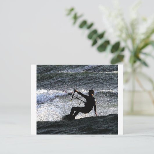 Kitesurfer Postkarte (Stehend Vorderseite)