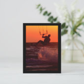 Kitesurfer Postkarte (Stehend Vorderseite)