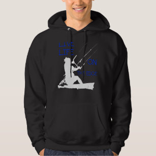Kitesurfer reiten ein lebendiges Leben auf der Kan Hoodie