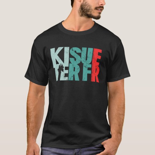 Kitesurfer Retro Kitesurfing & Kiteboarding T-Shirt (Vorderseite)