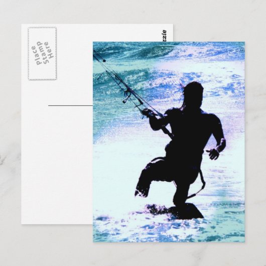 Kitesurfing-3 Postkarte (Vorne/Hinten)