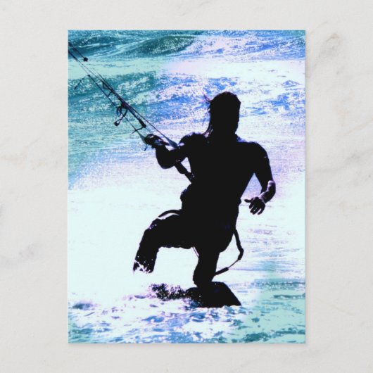 Kitesurfing-3 Postkarte (Vorderseite)