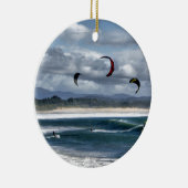 Kitesurfing auf Strand Keramikornament (Rechts)