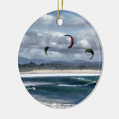 Kitesurfing auf Strand Keramikornament (Links)