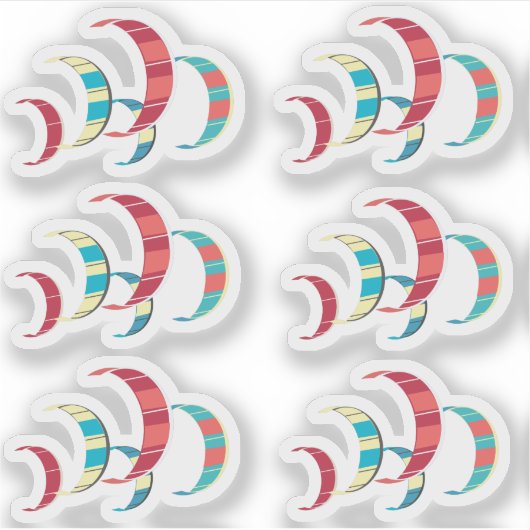 Kitesurfing Aufkleber (Vorderseite)