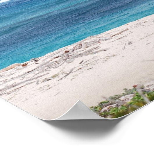 Kitesurfing Beach Poster (Ecke)