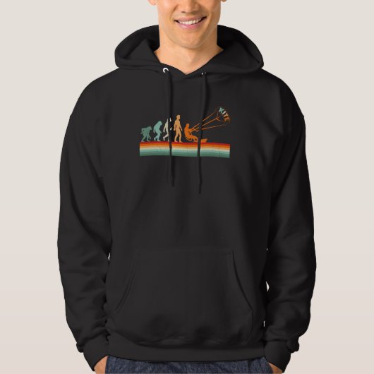 Kitesurfing Evolution Kitesurfer Kiteboarder Kiteb Hoodie (Vorderseite)