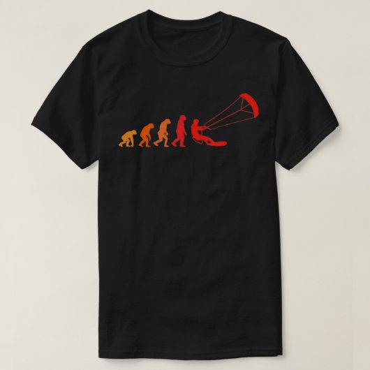 Kitesurfing Evolution Sufing Surfer Geschenk Kites T-Shirt (Design vorne)