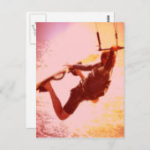 Kitesurfing Grab Postcard Postkarte (Vorne/Hinten)