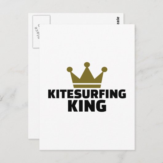 Kitesurfing King Postkarte (Vorne/Hinten)