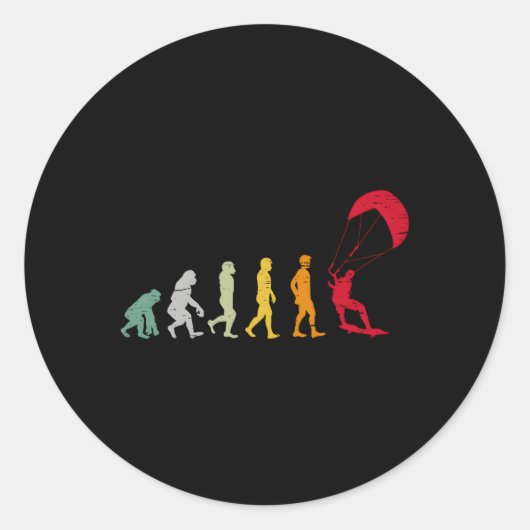 Kitesurfing Kiteboard Kitesurfer Kiteboar Runder Aufkleber (Vorderseite)