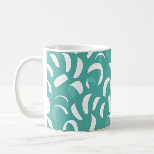 Kitesurfing Kiteboarding Blue White Pattern Kaffeetasse (Links)