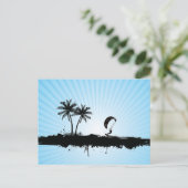 Kitesurfing Paradies Postkarte (Stehend Vorderseite)