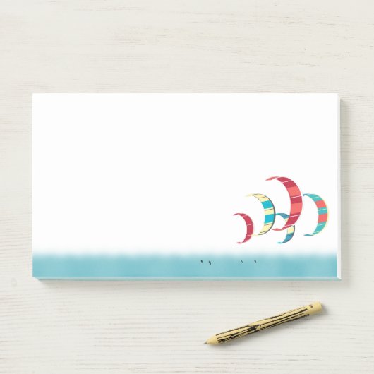 Kitesurfing Post-it Klebezettel (Auf Schreibtisch)