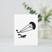 Kitesurfing Postkarte (Stehend Vorderseite)