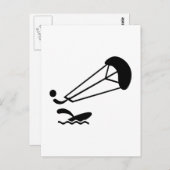 Kitesurfing Postkarte (Vorne/Hinten)