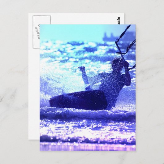 Kitesurfing Postkarte (Vorne/Hinten)